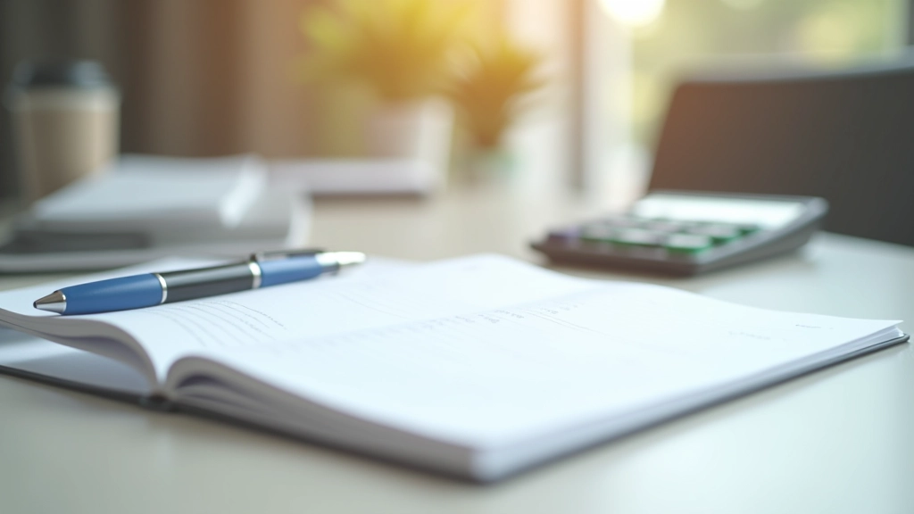 Finančního plánování s notebookem a kalkulačkou na moderním pracovním stole