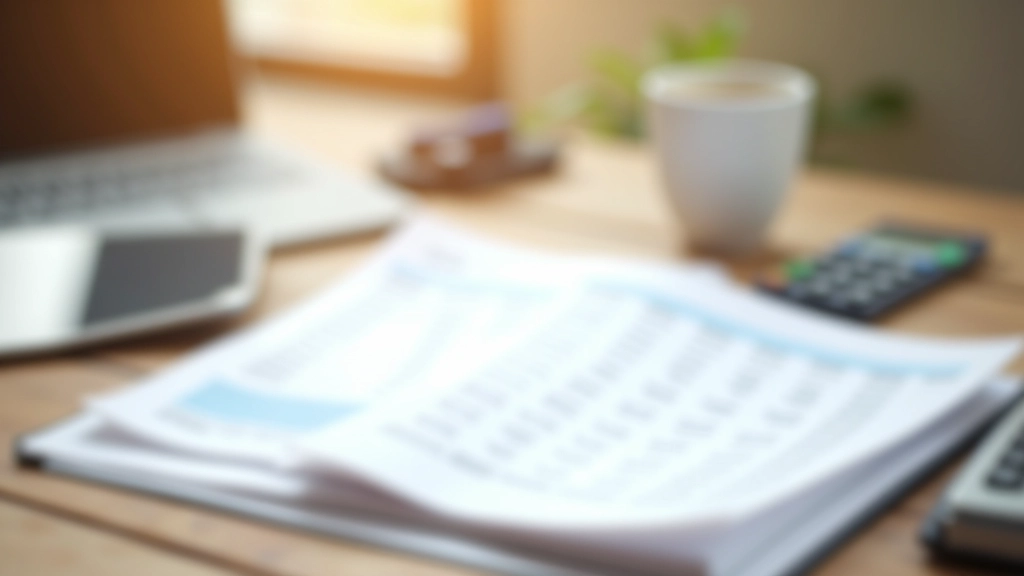 Notebook s tabulkou rozpočtu na stole s kalkulačkou a perem