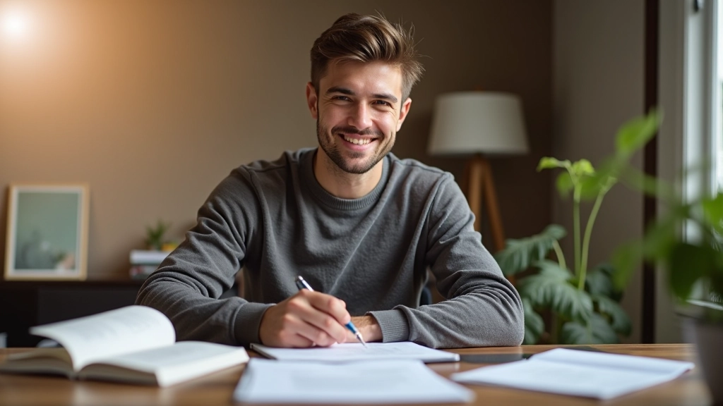 Osoba s tužkou v ruce pracující na finančním plánu u stolu